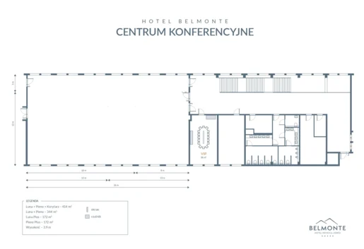 Rzut sal konferencyjnych Belmonte