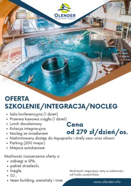 Oferta szkolenie/integracja/nocleg